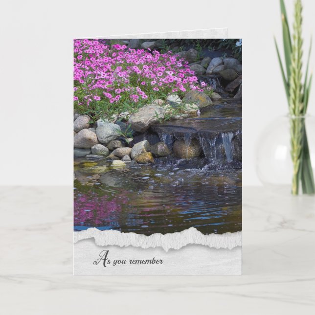 Rock Garden Wasserfall Sympathie Karte (Vorderseite)