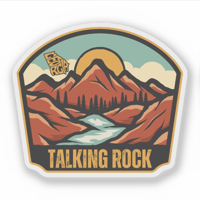 Rock, Georgia Aufkleber (Vorderseite)