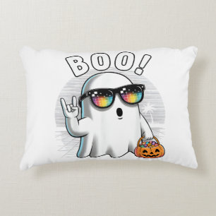 Rock Ghost Retro Halloween Pumpkin Funny Boo Dekokissen