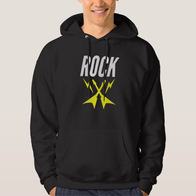 Rock Gitarre Blitze zum Aufkleben Hoodie (Vorderseite)