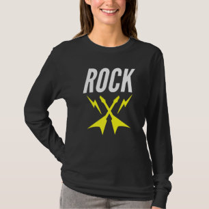Rock Gitarre Blitze zum Aufkleben T-Shirt