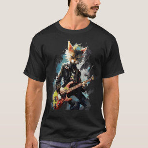 Rock Gitarre Tonkinese Katze Gitarrist T-Shirt