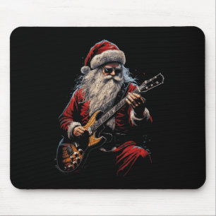 Rock-Gitarre Weihnachtsmann spielt Gitarre - Lusti Mousepad