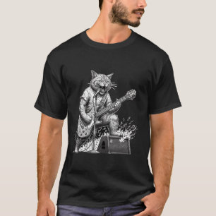 Rock-Gitarren-Katz-T-Shirt für Männer – Lustige Ka T-Shirt