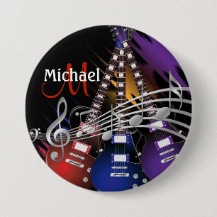 Rock-Gitarrenmusik-Button Button