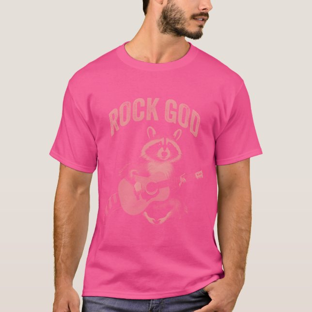 Rock God Raccoon girl T-Shirt (Vorderseite)