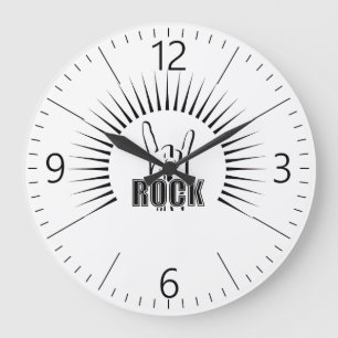 Rock Große Wanduhr