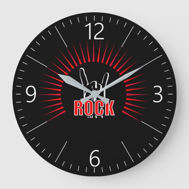 Rock Große Wanduhr (Vorderseite)