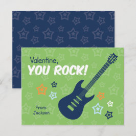 Rock Guitar Class Valentines Feiertagspostkarte