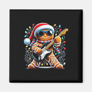 Rock Guitar Gingerbread Gitarre spielen - lustige  Magnet