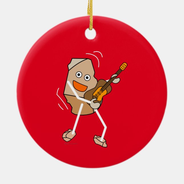 Rock Guitar Keramik Ornament (Hinten)