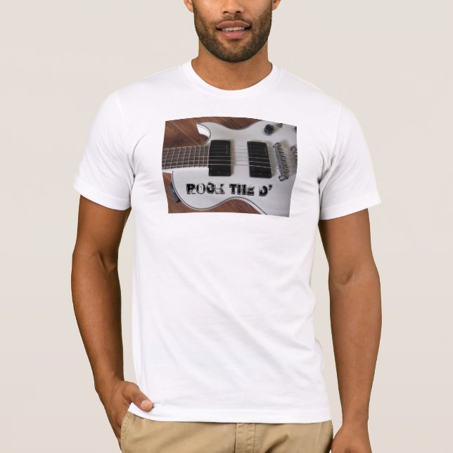 Rock Guitar mit Cooler Musiknachricht T-Shirt (Vorderseite)