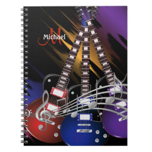 Rock Guitar Music - Personalisieren Notizblock