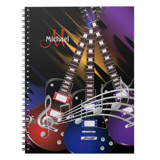 Rock Guitar Music - Personalisieren Notizblock (Vorderseite)