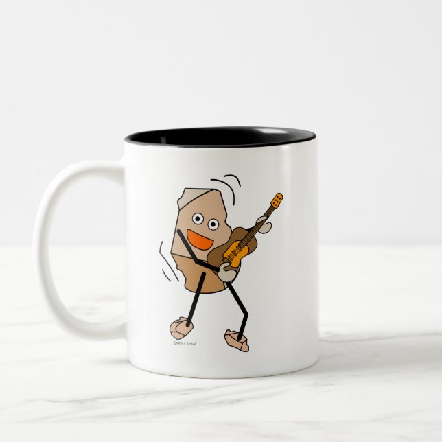 Rock Guitar Zweifarbige Tasse (Links)