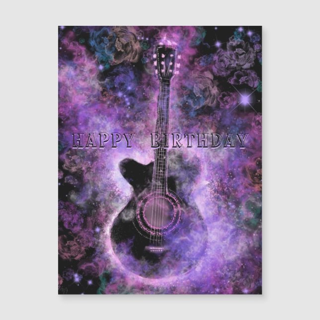Rock Guitare Music Carte Anniversaire (Devant)