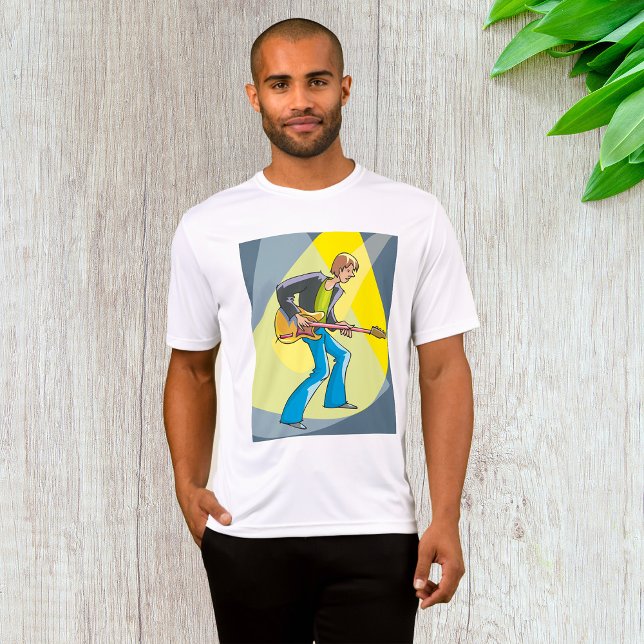 Rock Guitarist 70s Style Musician T-Shirt (Von Creator hochgeladen)