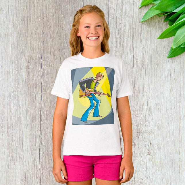Rock Guitarist 70s Style Musician T-Shirt (Von Creator hochgeladen)