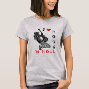 Rock Guitarist T - Shirt - I Liebe Rock'n'Roll