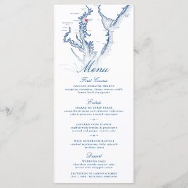 Rock Hall Maryland Map Elegant Navy Blue Wedding Menükarte