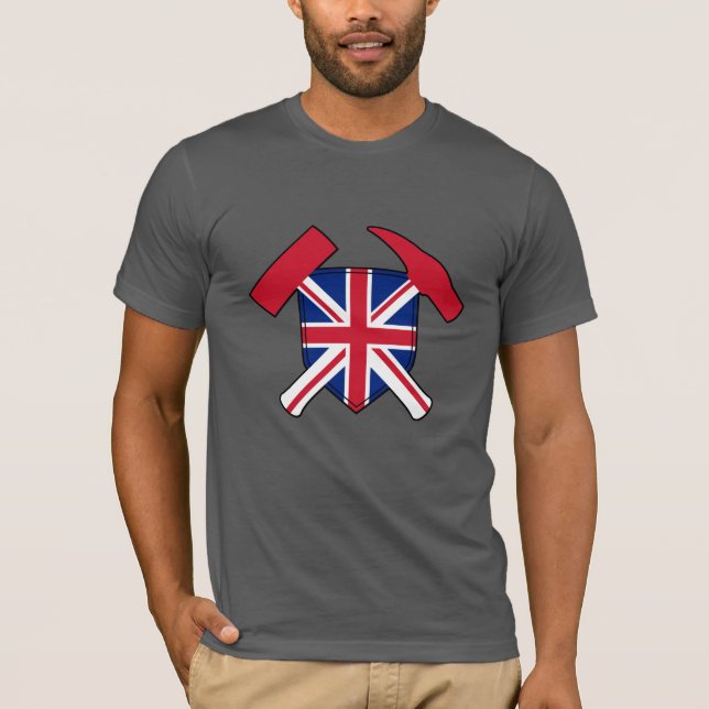 Rock-Hammer-Logo des Geologen - Version des Unicod T-Shirt (Vorderseite)