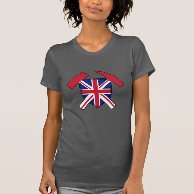 Rock-Hammer-Logo des Geologen - Version des Unicod T-Shirt (Vorderseite)