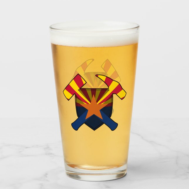 Rock Hammer und Arizona-Logo des Geologen Glas (Vorne (Gefüllt))