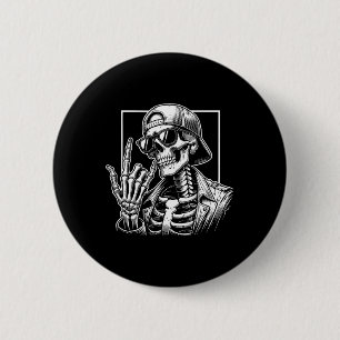 Rock Hand Halloween Costume Rocker Cool Rock Music Button