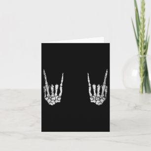 Rock Hand Lazy Halloween Kostüm Coole Knochen 1 Karte