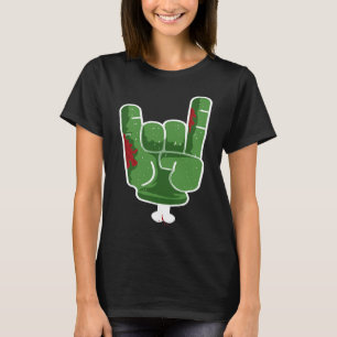 Rock Hand Zombie Rocking It Heavy Metal Horns T-Shirt