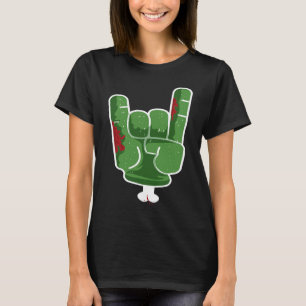 Rock Hand Zombie Rocking It Heavy Metal Horns T-Shirt