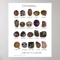 Rock Hound Emotionen, Rocks mit Google Augen