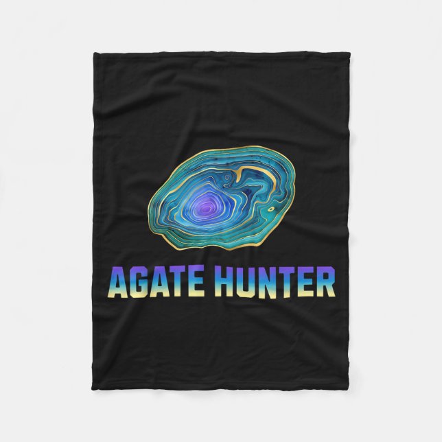 Rock Hunting Rock Collector Agate Geology Agate Hu Fleecedecke (Vorderseite)