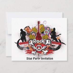 Rock ! - Invitation de soirée d'enterrement de vie
