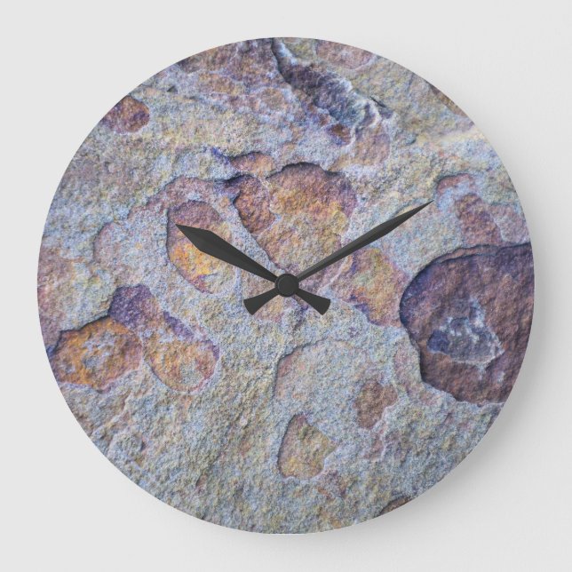 Rock Iron Ore Stone Große Wanduhr (Vorderseite)