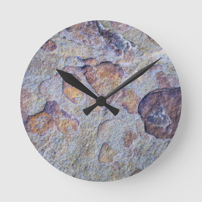 Rock Iron Ore Stone Runde Wanduhr (Vorderseite)