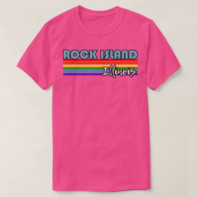 Rock Island Illinois Pride Rock Island LGBT Gesche T-Shirt (Design vorne)