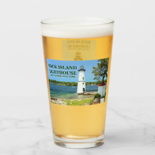 Rock Island Leuchtturm, New York Pintglas Glas