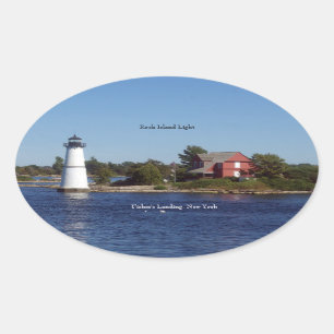 Rock Island Light-Aufkleber Ovaler Aufkleber