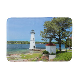 Rock Island Lighthouse, New York Bath Mat Badematte