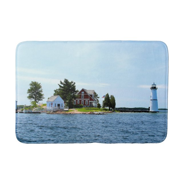 Rock Island Lighthouse, New York Bath Mat Badematte (Vorderseite)