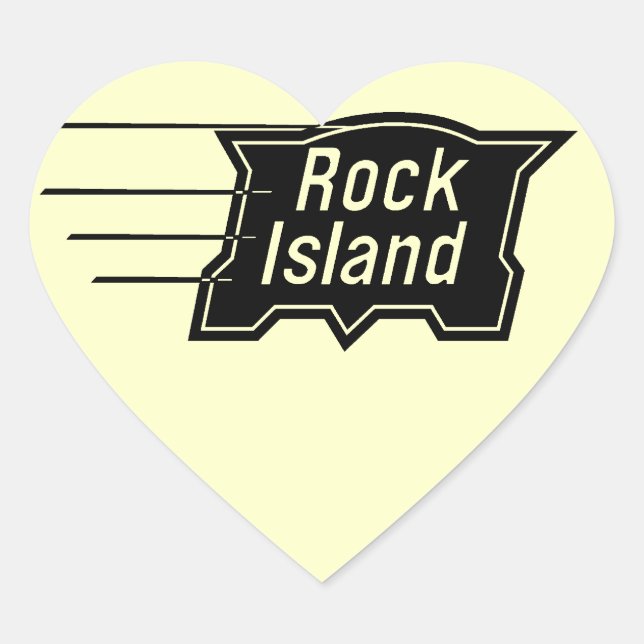 Rock Island Railspeed-Logo Herz-Aufkleber (Vorderseite)