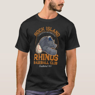 Rock Island Rhinos Retro Minor League Baseball Tee