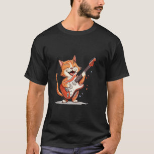 Rock-Katze Musiker, Katze Gitarre Design, Katze sp T-Shirt