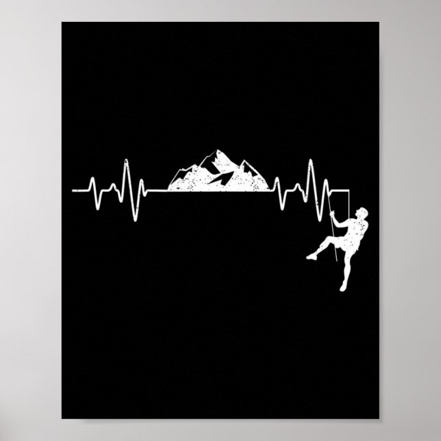 Rock Klettern Herzschlag Kletterparadies Poster (Vorne)