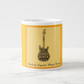 Rock-Legenden Gitarren-Typografie-Tasse Jumbo-Tasse