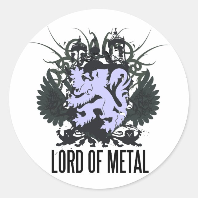 Rock=Life 'Lord of Metal Stickers' Runder Aufkleber (Vorderseite)