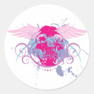 Rock=Life 'Miss Trendskull' White Sticker