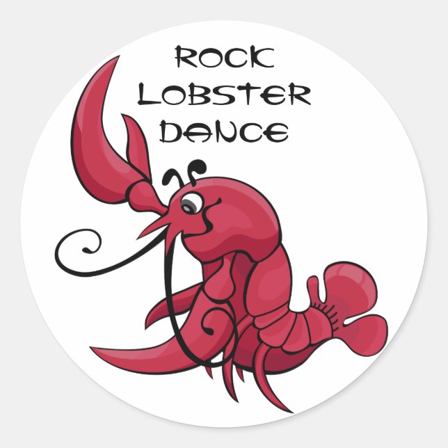 Rock Lobster Dance Runder Aufkleber (Vorderseite)