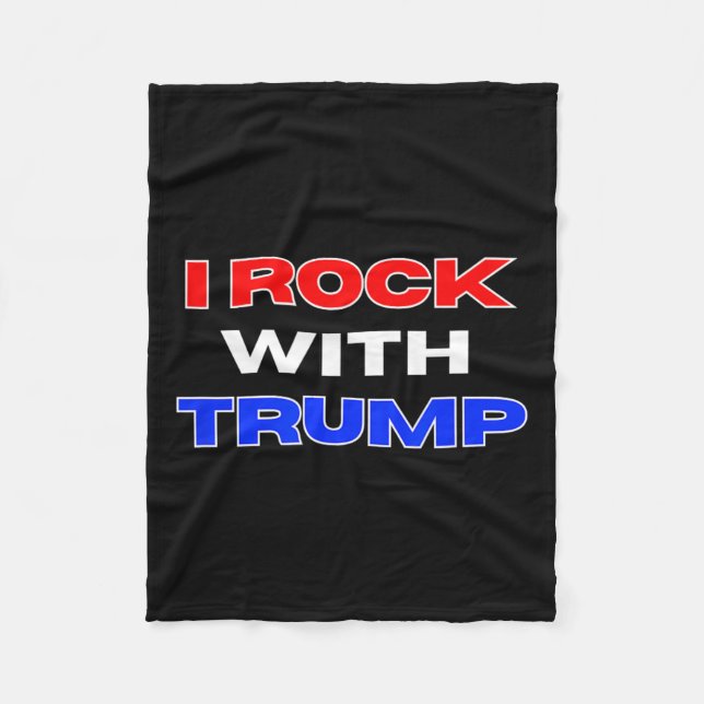 Rock mit Trump Fleecedecke (Vorderseite)